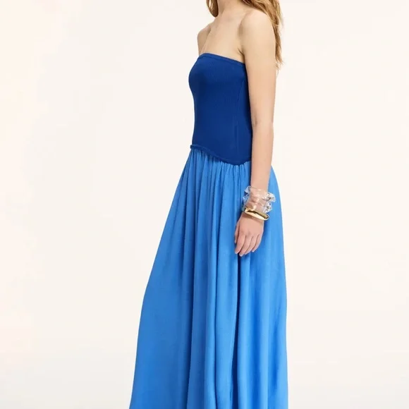 NWT Strapless Soglio Dress Solid & Striped - Picture 2 of 10